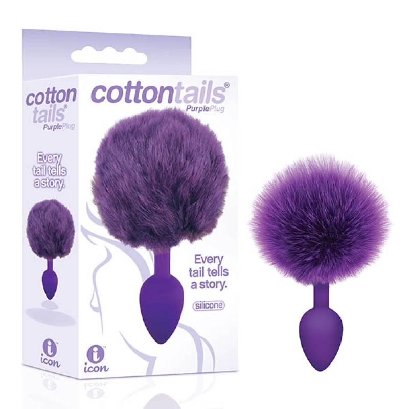 The 9's Cottontails Butt Plug with Bunny Tail - Purple